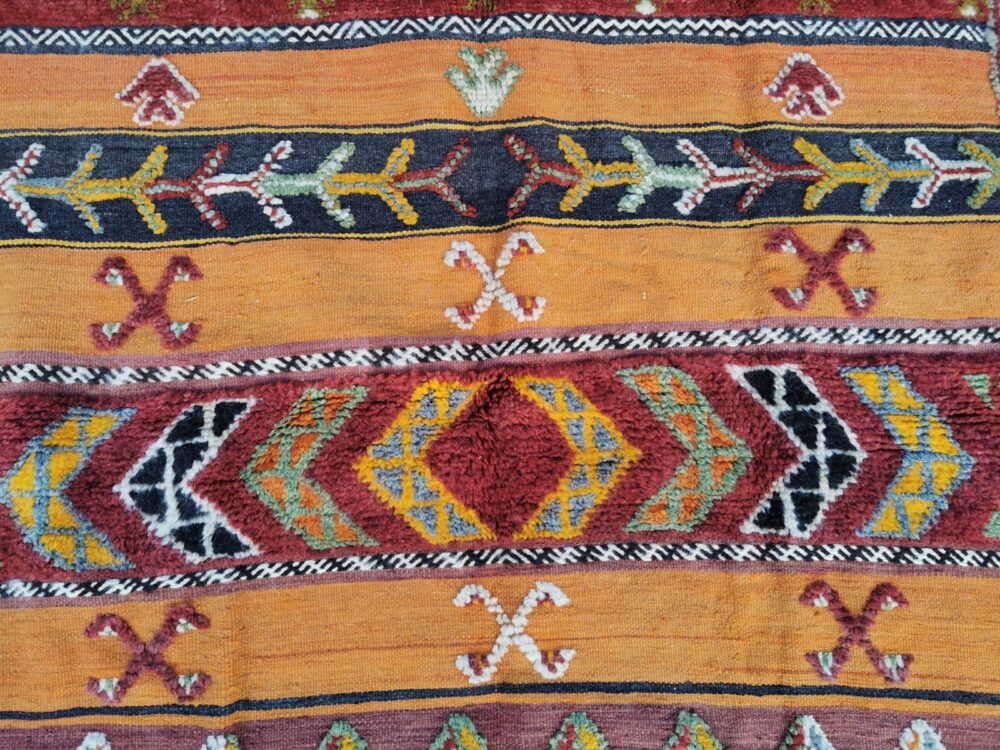 92-TML250150- Handmade Traditional Camel Wool Rug. Berber Design 8.2x4.9 ft - Image 6