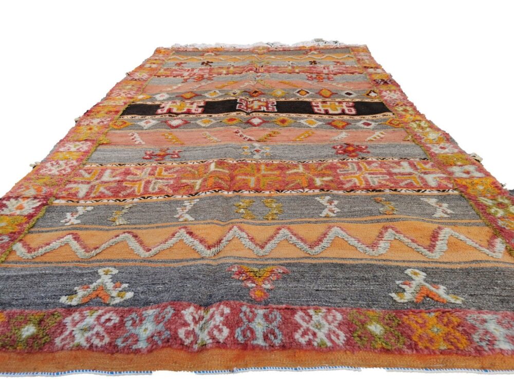 93-TML260140- Handmade Square Moroccan Berber Rug. Camel Wool Carpet-8.5x4.5 - Image 3