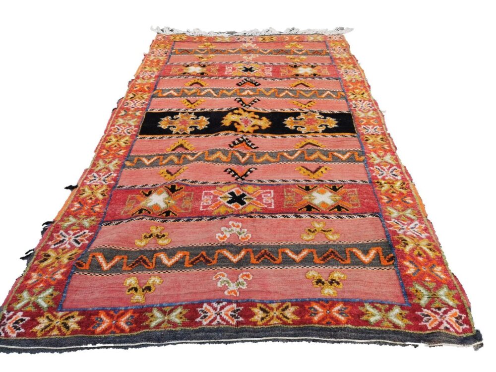 94- TML250150- Handmade Square Moroccan Berber Rug. Camel Wool Carpet-8.2x4.7 ft - Image 2