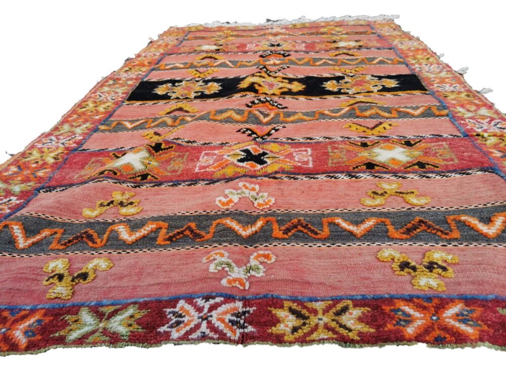 94- TML250150- Handmade Square Moroccan Berber Rug. Camel Wool Carpet-8.2x4.7 ft - Image 4