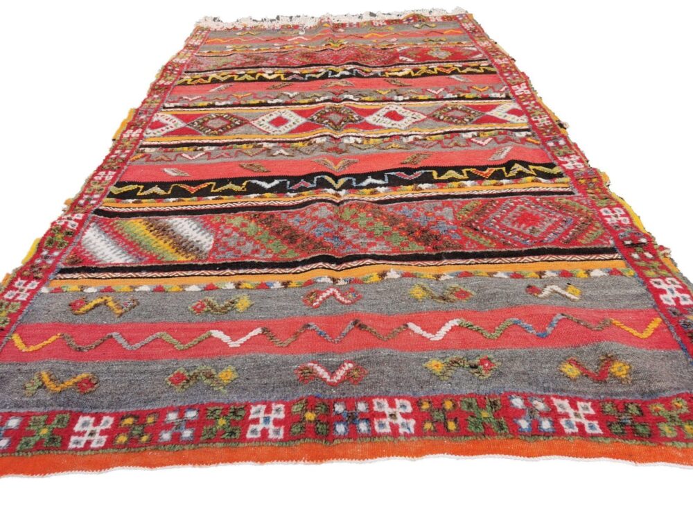 99- Handmade Square Moroccan Berber Rug. Camel Wool Carpet-8.6x4.9 ft - Image 3