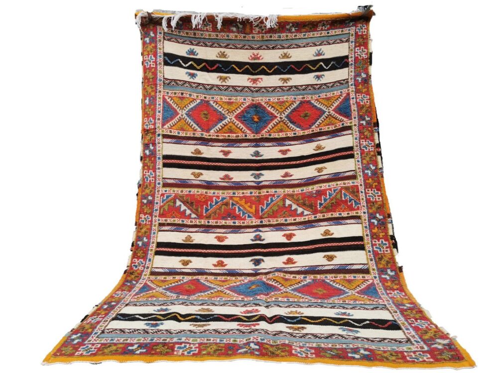 95- TML250150- Handmade Square Moroccan Berber Rug. Camel Wool Carpet- 8.2x4.9ft