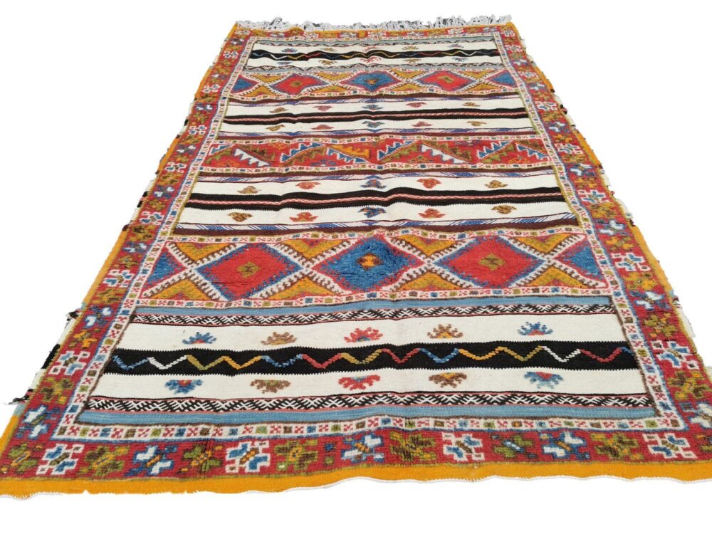 95- TML250150- Handmade Square Moroccan Berber Rug. Camel Wool Carpet- 8.2x4.9ft - Image 2