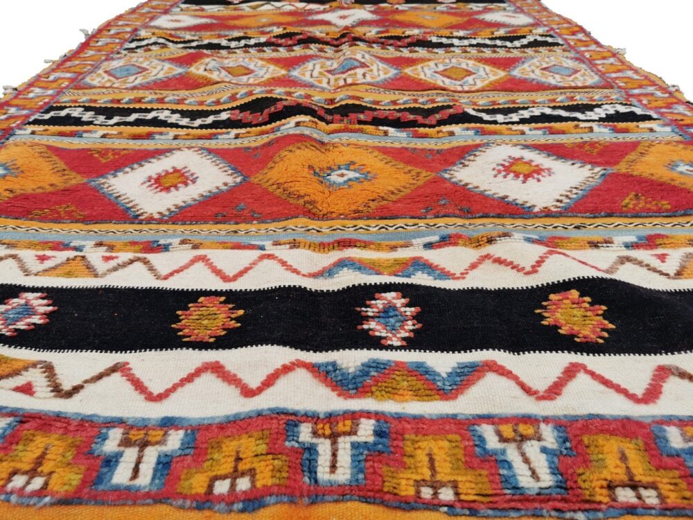 96-TML250160- Handmade Square Moroccan Berber Rug. Camel Wool Carpet-8.3x5.2 ft - Image 5