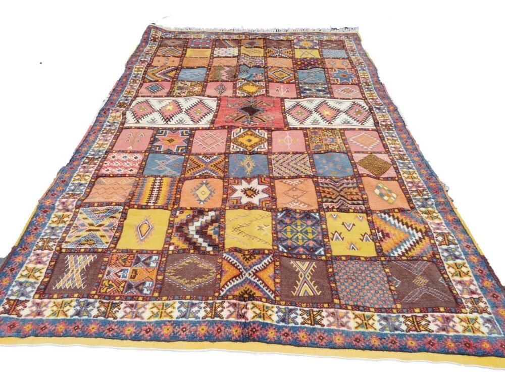 R191- Handmade Large Colourful Moroccan Berber Rug. Camel Wool Carpet-10.4x6.4 ft 320x196cm - Image 2