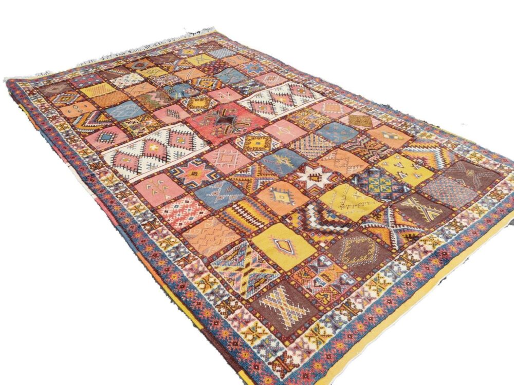 R191- Handmade Large Colourful Moroccan Berber Rug. Camel Wool Carpet-10.4x6.4 ft 320x196cm - Image 3