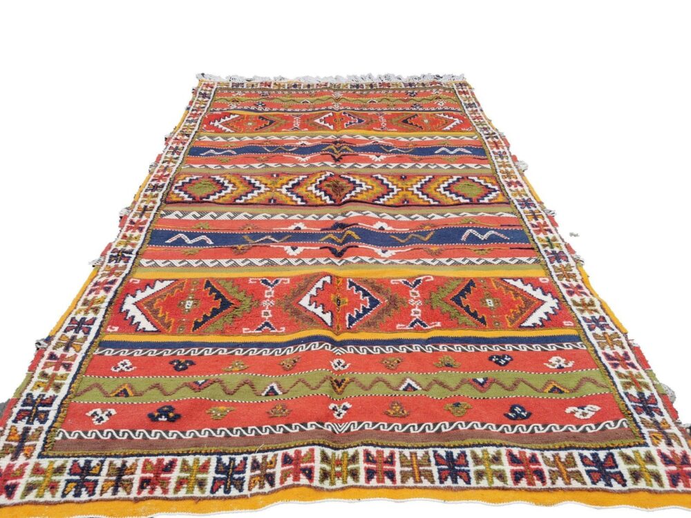 110-TML260150- Handmade Large Colourful Moroccan Berber Rug. 8.6x4.9 Ft Camel Wool Carpet - Image 2