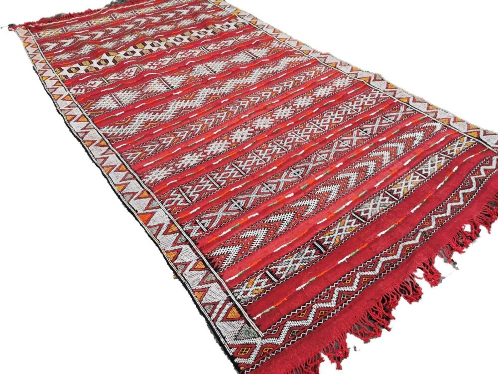 R207- Handmade Colourful Moroccan Berber Rug/ Kilim. Camel Wool Carpet- 10.3x5.2 ft 315x160cm - Image 2