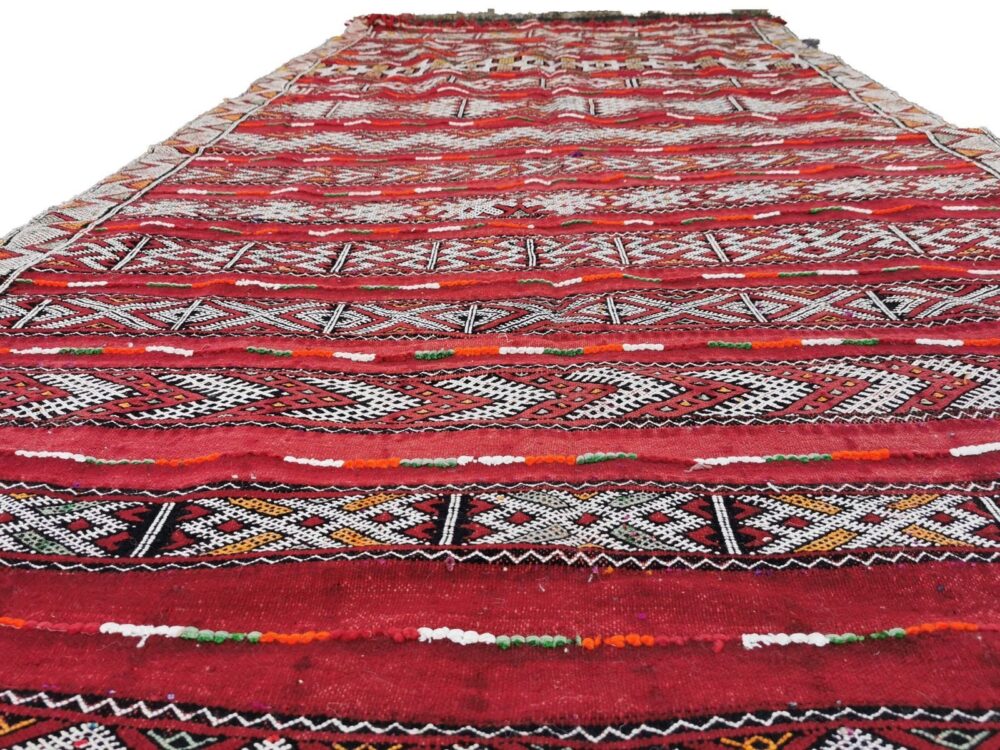 R207- Handmade Colourful Moroccan Berber Rug/ Kilim. Camel Wool Carpet- 10.3x5.2 ft 315x160cm - Image 3