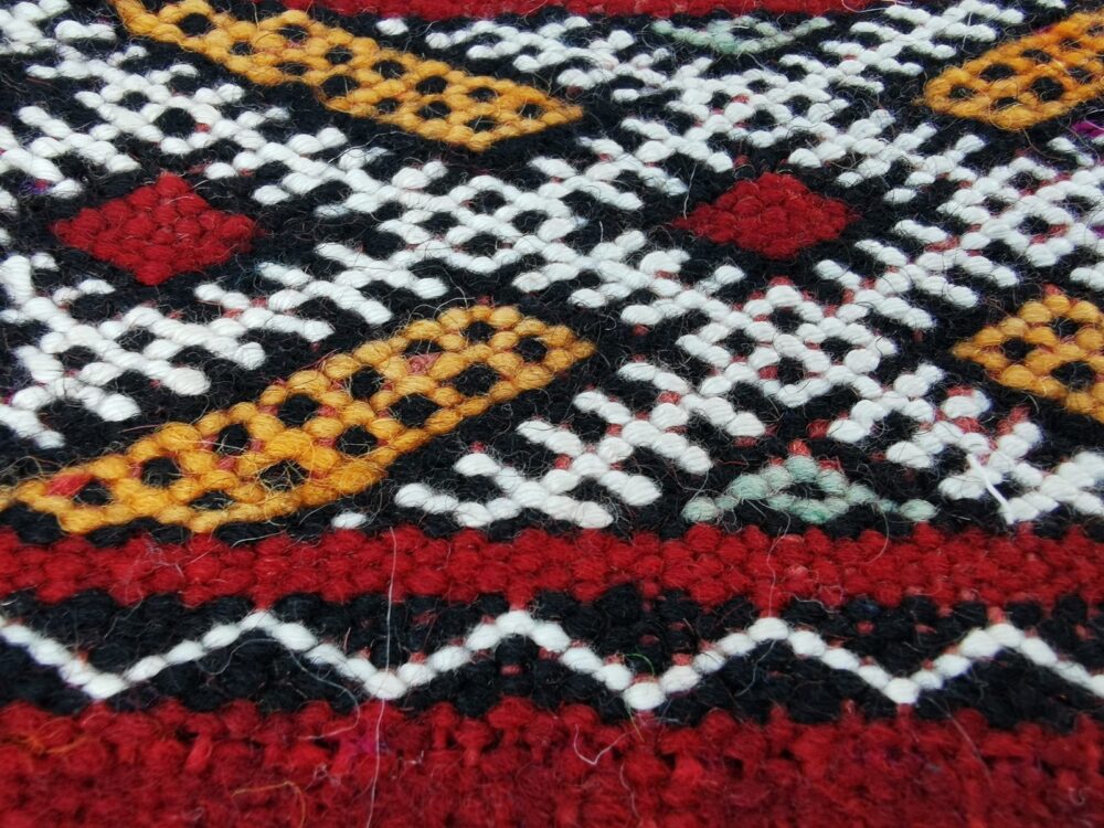 R207- Handmade Colourful Moroccan Berber Rug/ Kilim. Camel Wool Carpet- 10.3x5.2 ft 315x160cm - Image 10