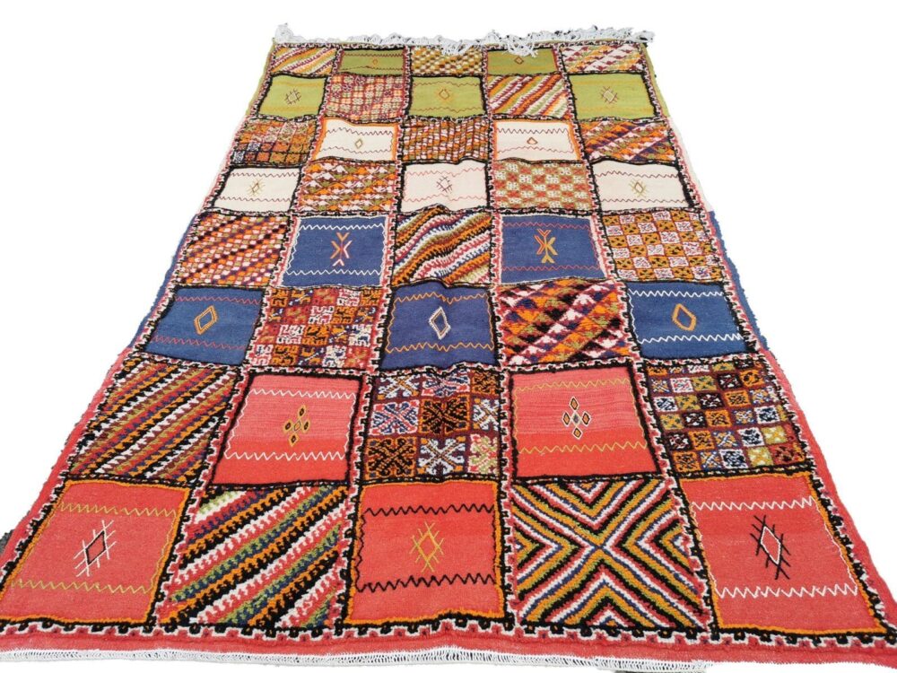 R218- Handmade Colourful Moroccan Berber Rug. Camel Wool Carpet- 8.5x5 ft 260x155cm - Image 2