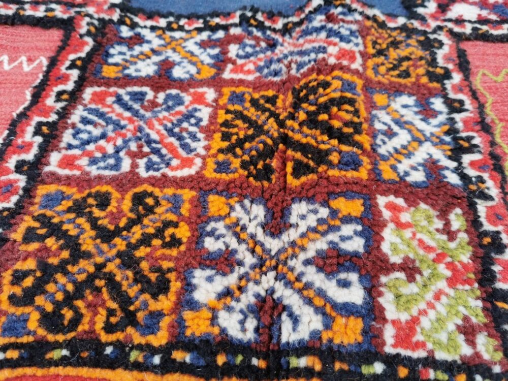 R218- Handmade Colourful Moroccan Berber Rug. Camel Wool Carpet- 8.5x5 ft 260x155cm - Image 7