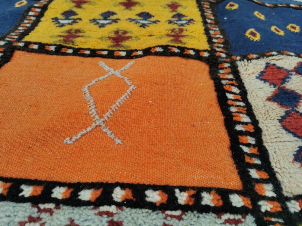 R219- Handmade Colourful Moroccan Berber Rug. Camel Wool Carpet- 8.8x5.2 ft 270x160cm - Image 10