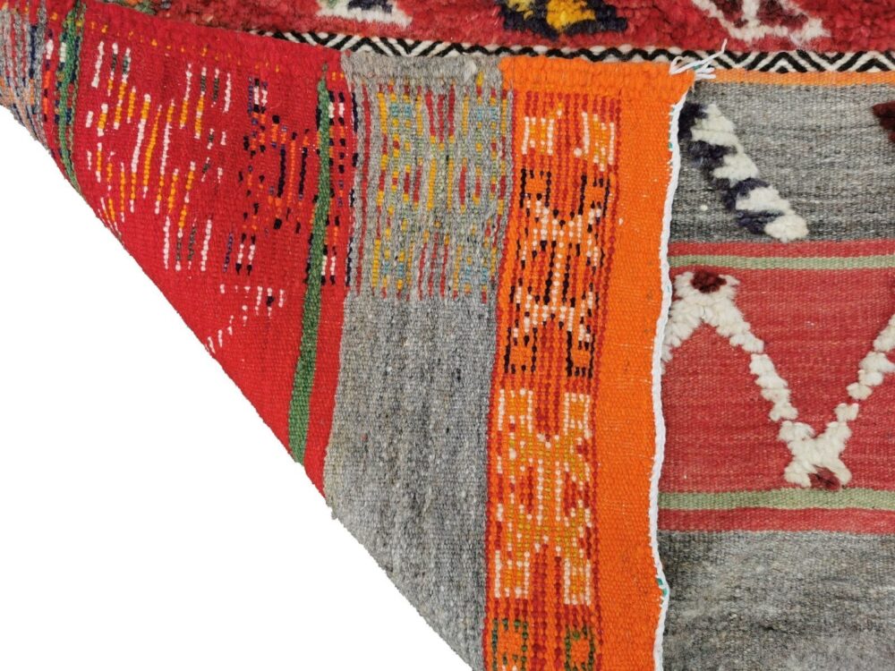 R121- Handmade Colourful Moroccan Berber Rug. Camel Wool Carpet- 8.5x5.3 ft 260x162cm - Image 12