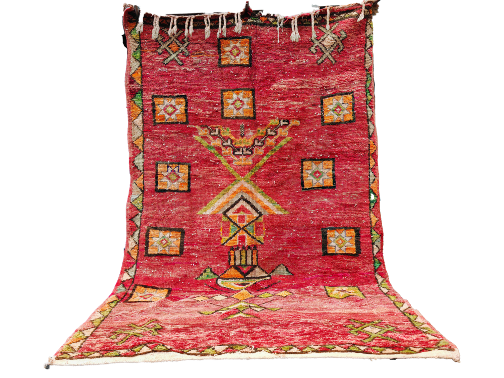R252- Handmade Vintage Moroccan Rug. 230x140cm