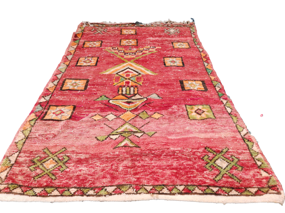 R252- Handmade Vintage Moroccan Rug. 230x140cm - Image 3