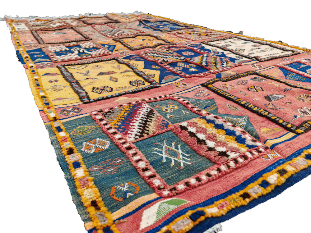 Handmade Large Colourful Moroccan Berber Rug. Camel Wool Carpet 275x153cm - Image 5