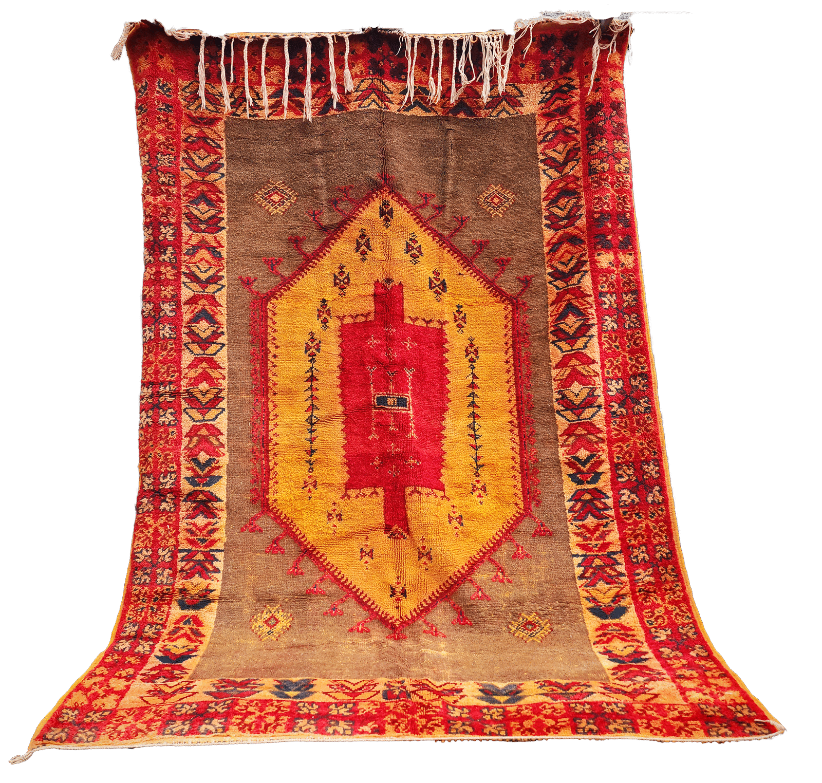 R305-Antique Handmade Moroccan Rug 100% wool 240x160