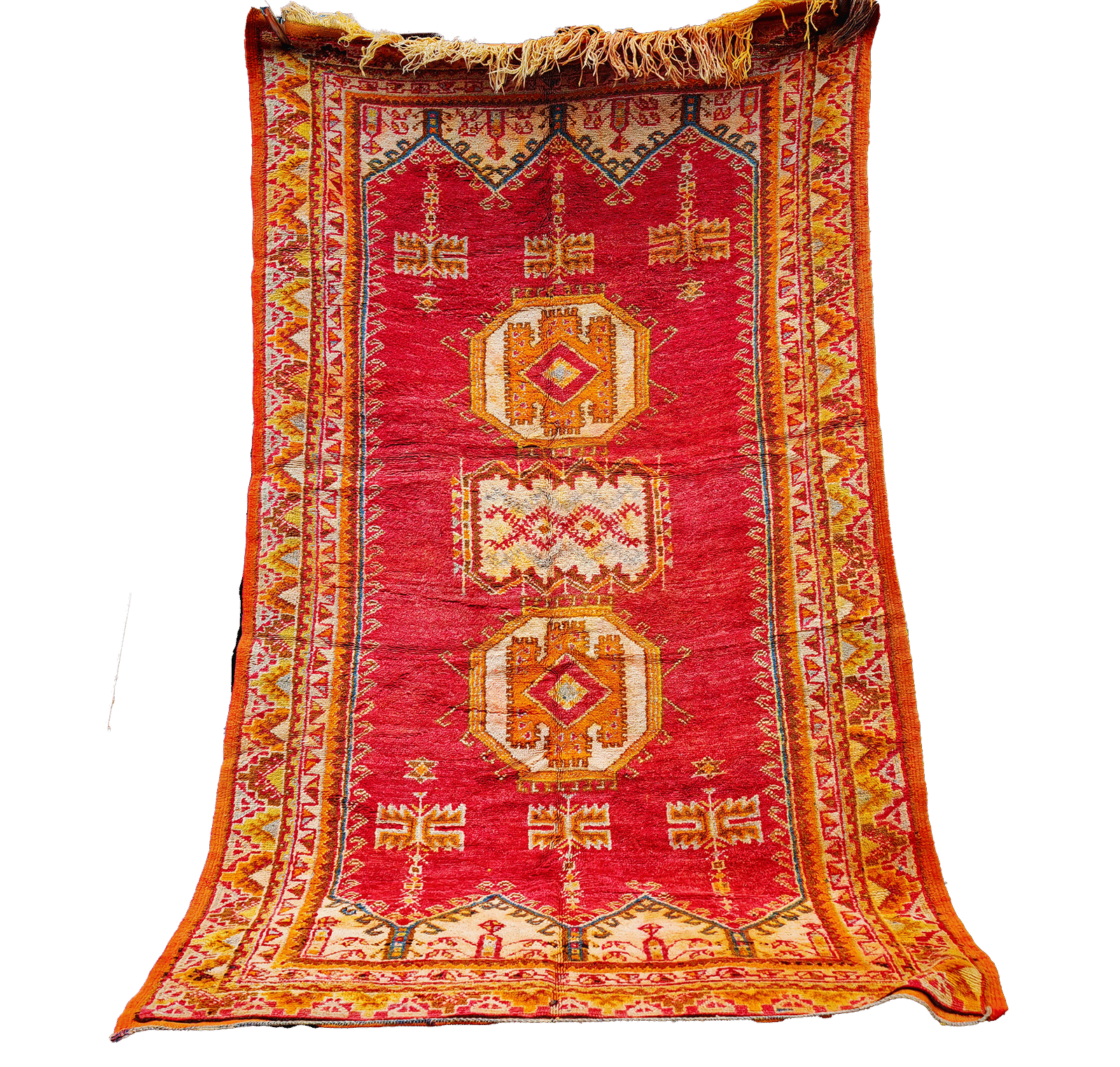 R310-Antique Handmade Moroccan Rug 100% wool 250×147