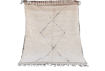 12-BMS180138- Moroccan Berber Beni Ouarain Rug. 180x138 cm/ Natural wool.5.9x4.5 ft