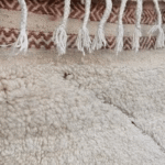 12-BMS180138- Moroccan Berber Beni Ouarain Rug. 180x138 cm/ Natural wool.5.9x4.5 ft - Image 3