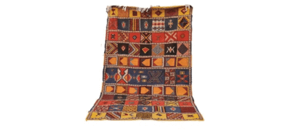 29-TML260160 /Vibrant Moroccan Berber Rug. 8.5x4.9 ft Large Moroccan Carpet/ 260x150cm