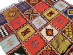 R400- Handmade Camel Hair Moroccan Square Rug. Vibrant Berber Carpet 142x147 cm - Image 3