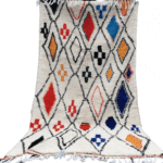 88-BML240140-Large Colourful Moroccan Berber Rug. Handmade woven Bani Ouarain7.8x4.5 ft