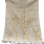 84-BSM180140 Genuine Moroccan Beni Oauarain Rug. 5x4ft Berber Handmade Carpet 180x140