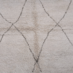 R200- Authentic Cream Beni Ouarain Moroccan Rug 100%wool Berber Carpet140x140 cm 4.5×4.5 ft