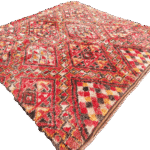 R249- Handmade Large Colourful Moroccan Berber Rug. 100% Wool Carpet-200x197cm - Image 3
