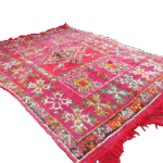 R250- Handmade Large Colourful Moroccan Berber Rug. Refurbished Rug Camel Wool Carpet-210x150cm - Image 4
