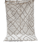 R251- Handmade Moroccan Berber Rug. 100% Wool Carpet-225x140 cm