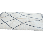 Authentic Cream  Beni Ouarain  Moroccan Rug 100%wool -7.8x4.5ft // 240x137 cm - Image 2